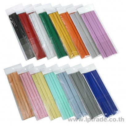 สันรูดพลาสติก 5 มม. สีคละสี (แพ็ค 12 อัน)