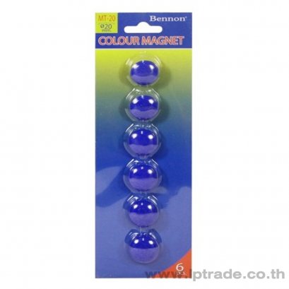 เม็ดแม่เหล็ก เบนน่อน MT-20 สีน้ำเงิน (แพ็ค 6 เม็ด)