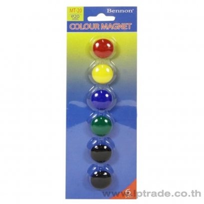 เม็ดแม่เหล็ก เบนน่อน MT-20 คละสี (แพ็ค 6 เม็ด)