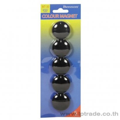 เม็ดแม่เหล็ก เบนน่อน MT-30 สีดำ (แพ็ค 5 เม็ด)
