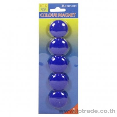 เม็ดแม่เหล็ก เบนน่อน  MT-30 สีน้ำเงิน (แพ็ค 5 เม็ด)