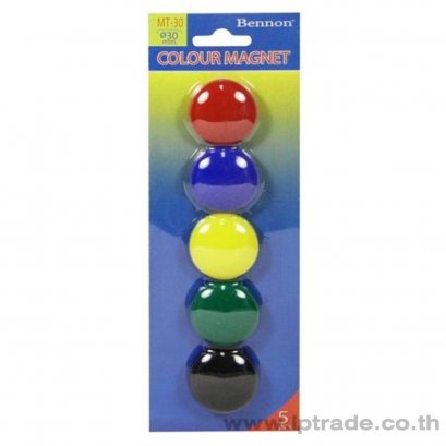 เม็ดแม่เหล็ก เบนน่อน  MT-30  คละสี (แพ็ค 5 เม็ด)