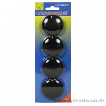 เม็ดแม่เหล็ก เบนน่อน MT-40 สีดำ (แพ็ค 4 เม็ด)