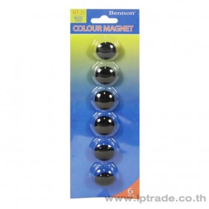 เม็ดแม่เหล็ก เบนน่อน MT-20 สีดำ (แพ็ค 6 เม็ด)