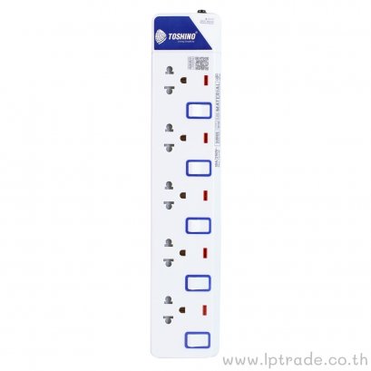 ปลั๊กไฟ มาตรฐาน มอก. Toshino ET915  3 ตา 5 ช่อง 5 สวิทซ์ 3 เมตร