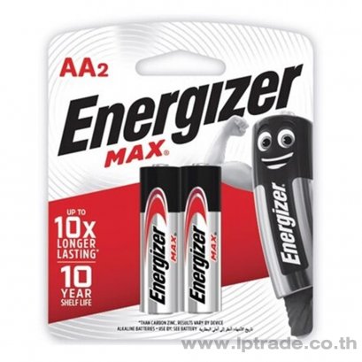 ถ่านอัลคาไลน์ Energizer AA (แพ็ค 2 ก้อน)