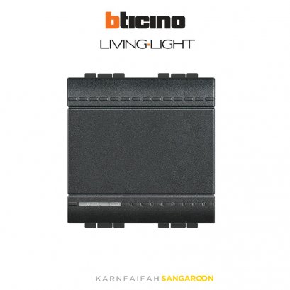 Bticino LIVING & LIGHT PUSHBUTTON 2 module  สวิตซ์แบบกด 16 แอมป์ ขนาด 2 ช่อง (สีขาว สีเงิน สีดำ)