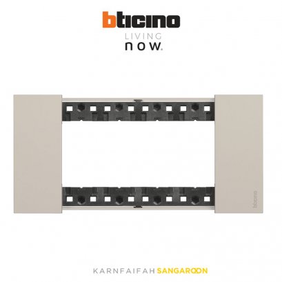 Bticino LIVING NOW cover plates 4-modules  หน้ากาก 4 ช่อง (สีขาว, สีดำ, สี sand)