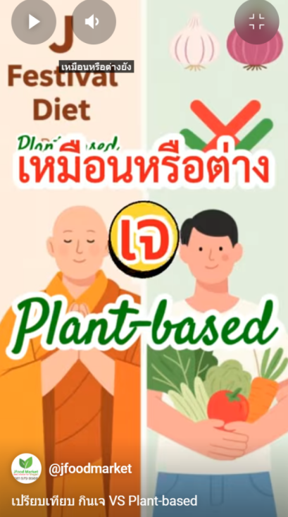 เปรียบเทียบ: "กินเจ" VS "Plant-based"
