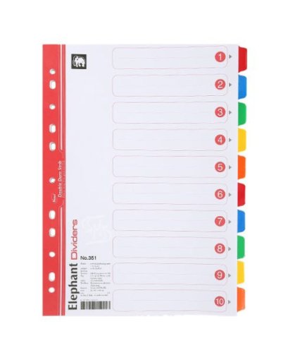 อินเด็กซ์พลาสติก ตราช้าง 10 หยัก No.351