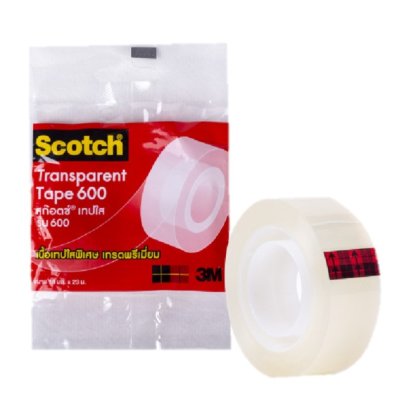 เทปใสแกน 1" Scotch #600 18mm. x 23m.