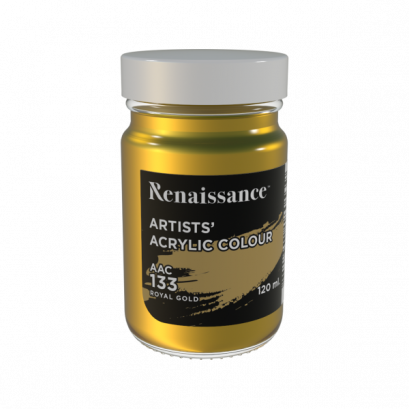 สีอะครีลิค RENAISSANCE สีทอง 120ml