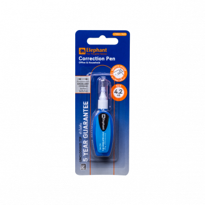 น้ำยาลบคำผิด ตราช้าง 4.2 ml. ด้ามฟ้า