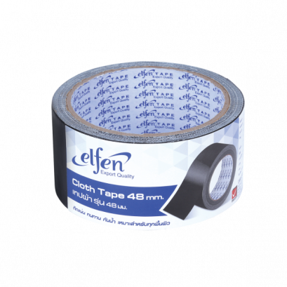 เทปผ้า ELFEN 48mm. 8y สีดำ