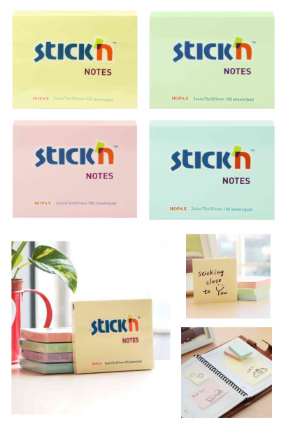 กระดาษโน๊ต Stick'n 3" x 4" Pastel