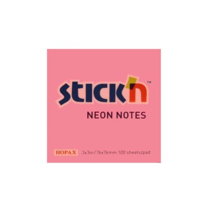 กระดาษโน๊ตขนาด 3 x 3 นิ้ว สี Neon ยี่ห้อ Stick n