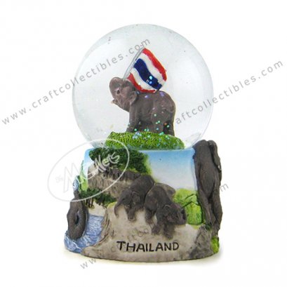 Wild Elephant + Elephant with flag