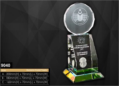 ถ้วยรางวัลคริสตัล 9040