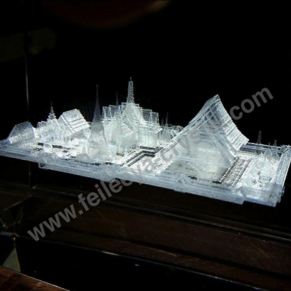 ตัวอย่างงานยิงเลเซอร์คริสตัล 3D,2D