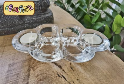 เชิงเทียนแก้ว เชิงเทียนขนมครก6หลุม