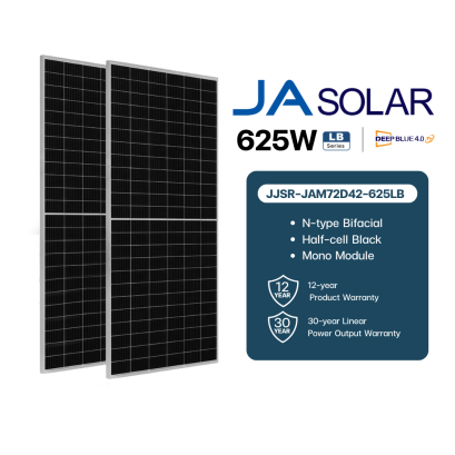 แผงโซล่าร์เซลล์ JA 625W | JSR-JAM72D42-625LB