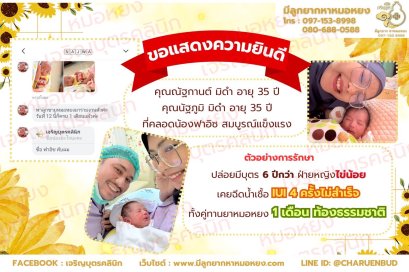 คุณณัฐกานต์ มิดำ อายุ 35 ปี และคุณนัฐภูมิ มิดำ อายุ 35 ปี ที่ได้ตั้งคลอดน้องฟาอิซเป็นที่เรียบร้อย