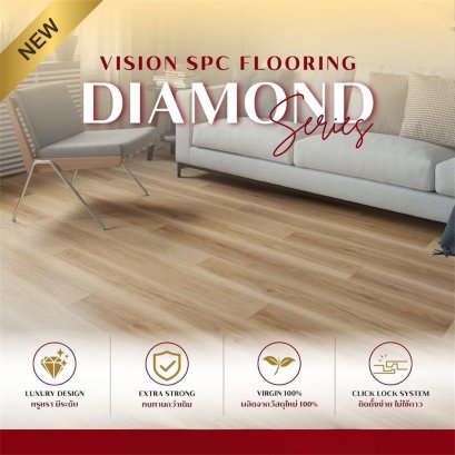 I.D.Decoration แผ่นพื้น SPC ลายไม้แบบ CLICK LOCK ขนาด 230x1500x8 mm. ความหนา 8 mm.