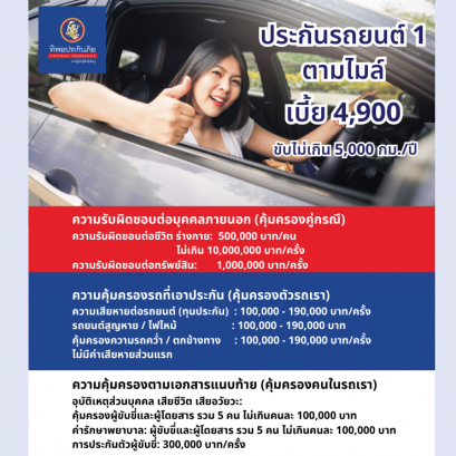 ป.1 ทิพยประกันภัย (ตามไมล์)