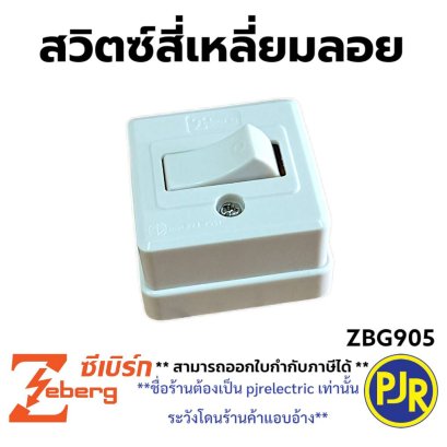 สวิตซ์สี่เหลี่ยมติดลอย Zeberg