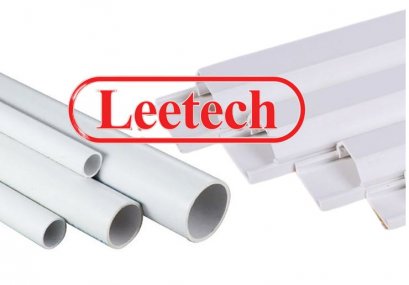 อุปกรณ์ท่อแข็ง ท่อร้อยสายไฟ  รางร้อยสายไฟ ท่อลูกฟูก รางแอร์ รางร้อยสายโทรศัพท์ ยี่ห้อ Leetech
