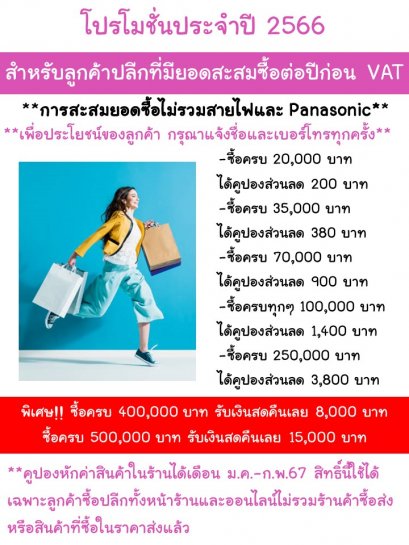 โปรโมชั่นลูกค้าปลีกทั้งหน้าร้านและออนไลน์ ปี 2566