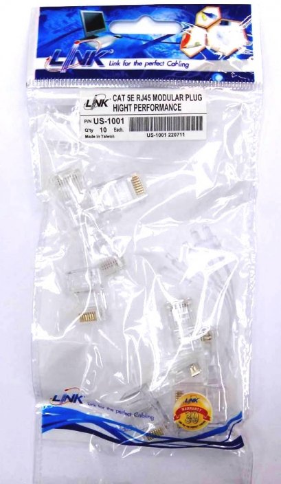 หัวแจ็ค CAT 5 (RJ45) US-1001 LINK 