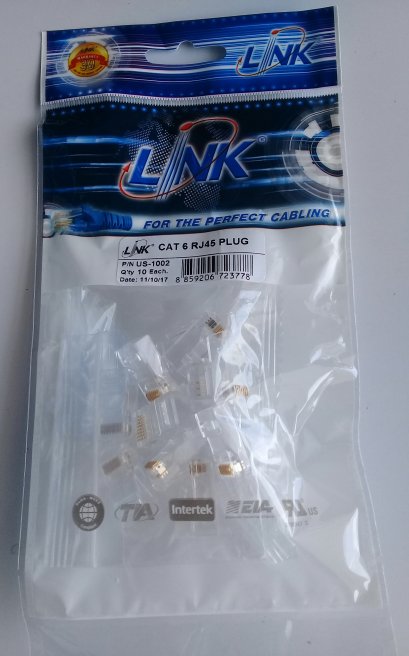 หัวแจ็ค LAN CAT6 (RJ45) US-1002 LINK