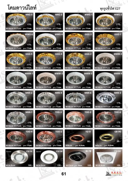 แคตตาล็อกโคมดาวไลท์ โคมแทร็กไลท์ โคมส่องป้าย โคมหลอดส่องเพชร SSCL