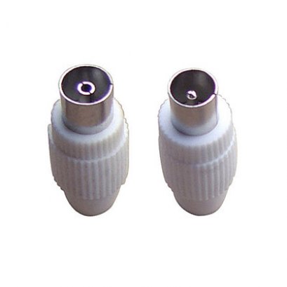 แจ็คทีวี, ปลั๊ก F เกลียวลาย, RG ต่อกลาง