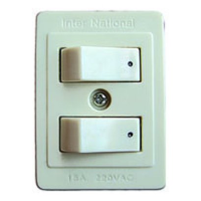  สวิทช์คู่ ยี่ห้อ อินเตอร์ INTER