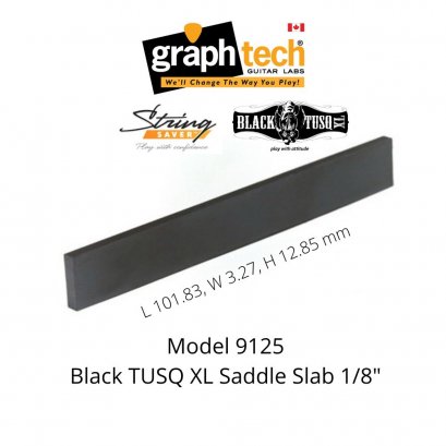 Black TUSQ XL Saddle Slab 1/8&quot; PS-9125