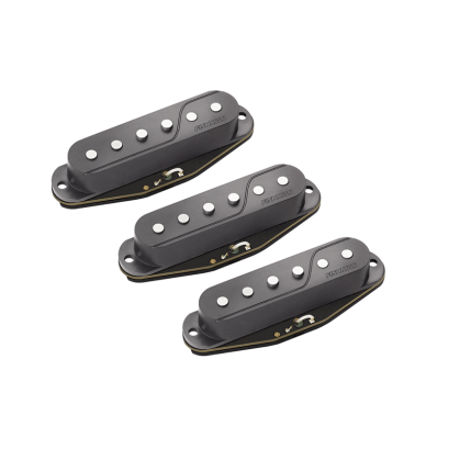 Fishman Multi-Voice Fluence Single Width Pickups for Strat, Set of 3,  Black