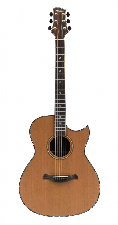 Herman Acoustic Guitar Model 700 GA Solid Top AAA Cedar / Rosewood