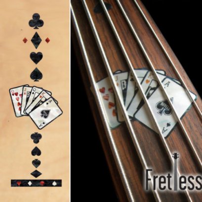 Playing Card (BP) Inlay Sticker for Fretless Bass