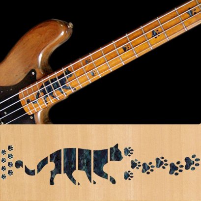 CATS FOOT PRINT (BP) Inlay Sticker for BASS