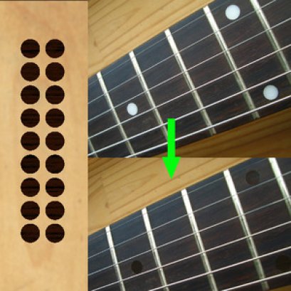 1/4" (6.35 mm) Rosewood Dot Fret Markers