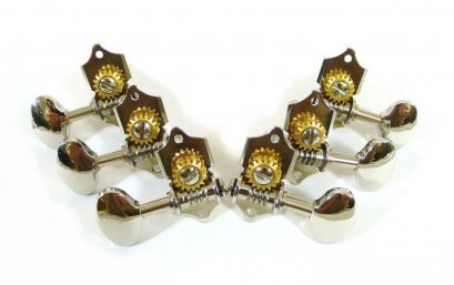 Open Gear Nickel Plated Slotted Machine Heads