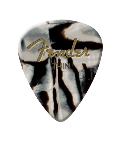 Fender Premium Celluloid 351 Guitar Pick, Zebra