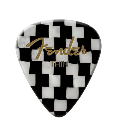 Fender Premium Celluloid 351 Guitar Pick, Checker