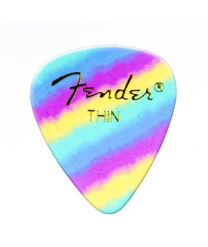Fender Premium Celluloid 351 Guitar Pick, Rainbow