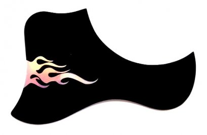 Black with Flame Acoustic Pickguard, Taylor style(copy)