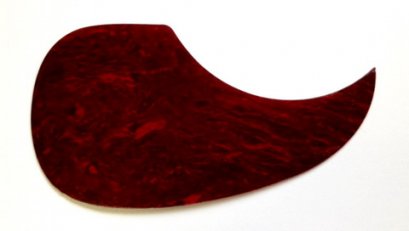 Dark Red Tortoise Shell Acoustic Pickguard