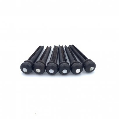 Ebony Bridge Pins with MOP dot, EP3Z, 5.3 mm