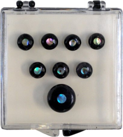 Martin Bridge pin &amp; Endpin Set Black with pearl inlaid